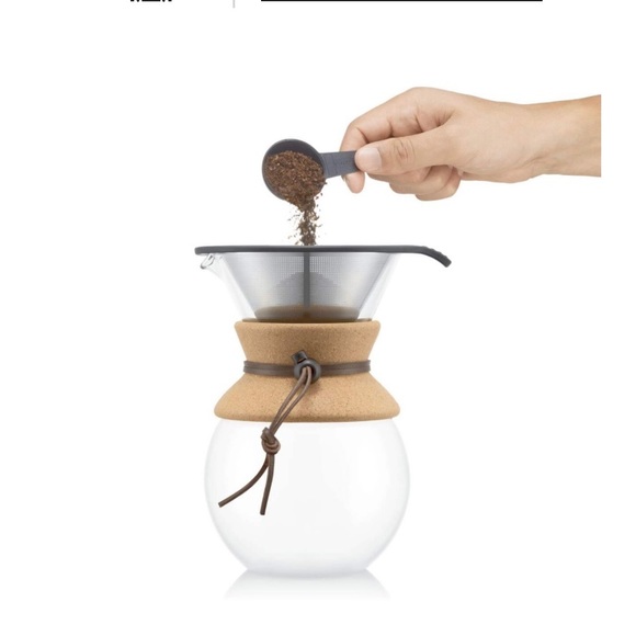 Bodum 8-Cup Glass Pour Over Coffee Maker with Stainless Steel Filter. New no box - Picture 2 of 8